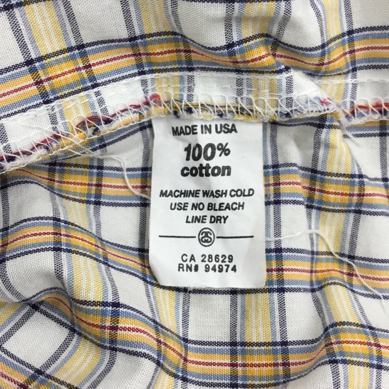 ステューシー STUSSY シャツ、ブラウス 半袖 半袖シャツ カラーシャツ 半袖カットソー チェックシャツ M チェック マルチカラー / マルチカラー / メンズ USED 古着 中古 10106408