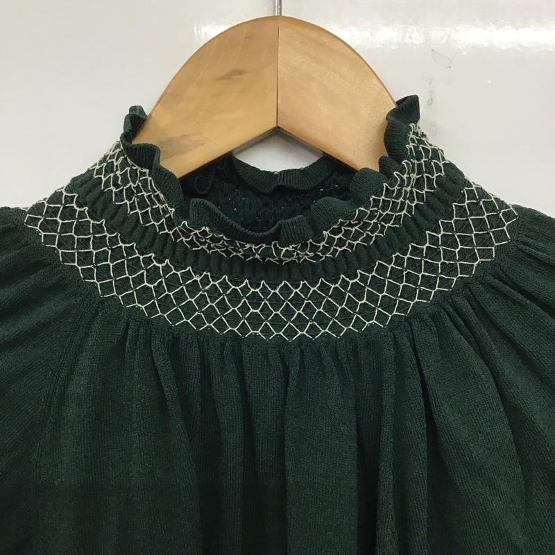 ザラ ZARA カットソー 長袖 M 無地 緑 / グリーン / レディース USED 古着 中古 10139496