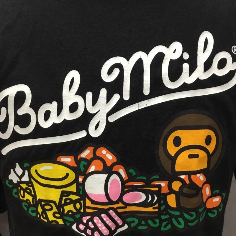 ベイプ BAPE カットソー 長袖 長袖カットソー クルーネックカットソー プリントTシャツ ロングスリーブカットソー M プリント 黒 / ブラック /  メンズ USED 古着 中古 10111294