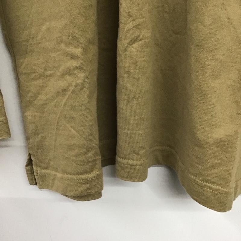 トミーヒルフィガー TOMMY HILFIGER ポロシャツ 長袖 長袖ポロシャツ 長袖カットソー カラーシャツ 90s L 無地 ベージュ / ベージュ / メンズ USED 古着 中古 10132310