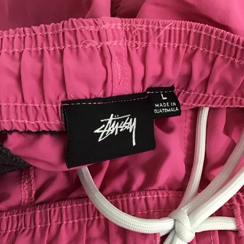 ステューシー STUSSY パンツ ショートパンツ ショートパンツ ハーフパンツ カジュアルパンツ L ロゴ、文字 桃 / ピンク / メンズ USED 古着 中古 10132149