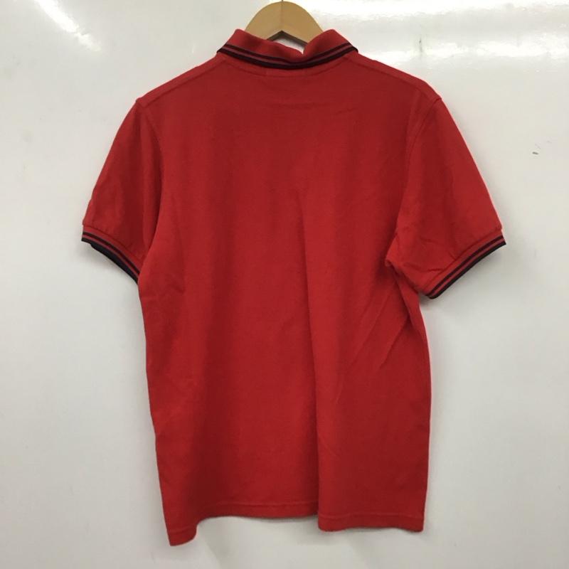フレッドペリー FRED PERRY ポロシャツ 半袖 半袖ポロシャツ カラーシャツ 半袖カットソー 38 ロゴ、文字 赤 / レッド / メンズ USED 古着 中古 10136151