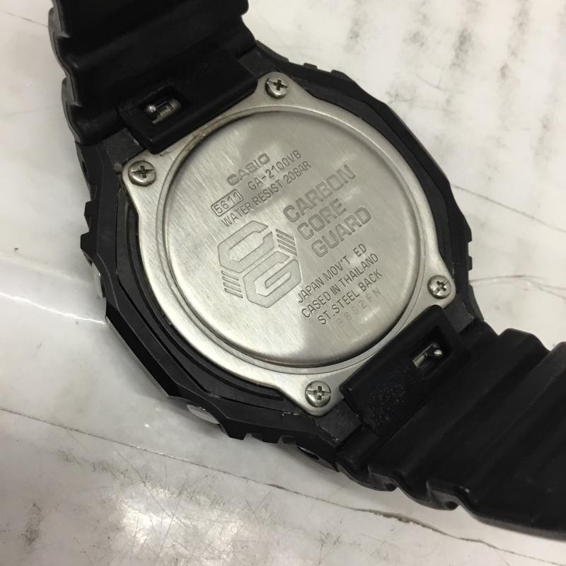 ジーショック G-SHOCK 腕時計 アナログ(クォーツ式) GA-2100VB 八角形 箱有 Virtual Blue ロゴ、文字 黒 / ブラック / メンズ USED 古着 中古 10106510