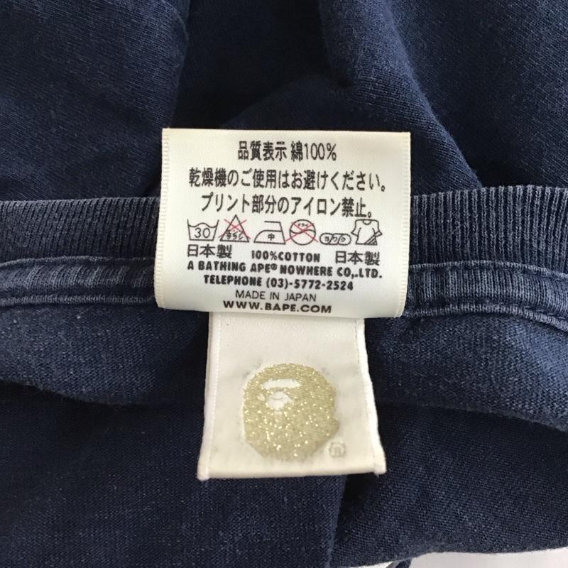 アベイシングエイプ A BATHING APE Tシャツ 半袖 マイロ 王冠 XL プリント 紺 / ネイビー / メンズ USED 古着 中古 10116332