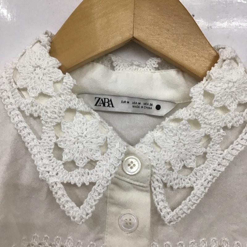 ザラ ZARA シャツ、ブラウス 長袖 M 無地 白 / ホワイト / レディース USED 古着 中古 10129836