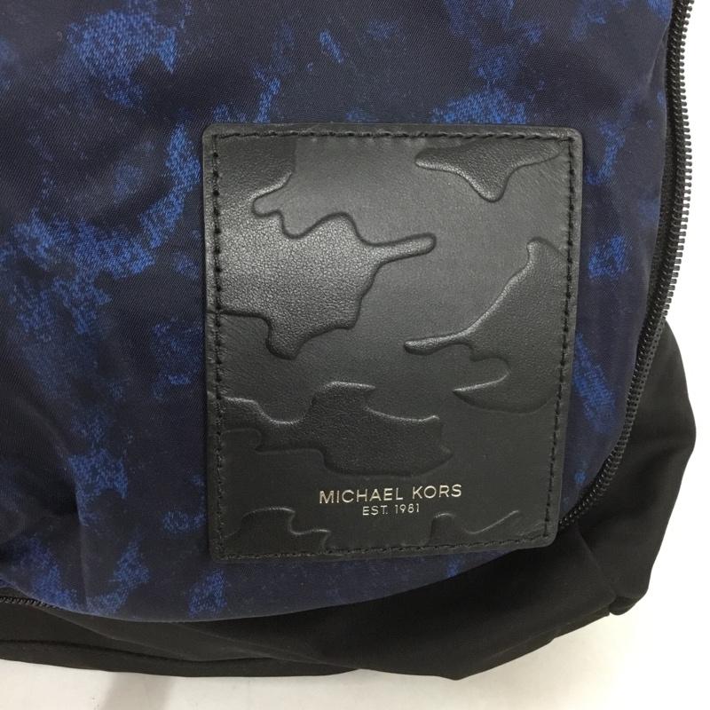 マイケルコース MICHAEL KORS リュックサック、デイパック リュックサック、デイバッグ 37T8LKPN2O KENT PACKABLE SHOPPER TOTE 折り畳み タグ付き カモフラージュ柄・迷彩 黒 / ブラック / メンズ USED 古着 中古 10136704