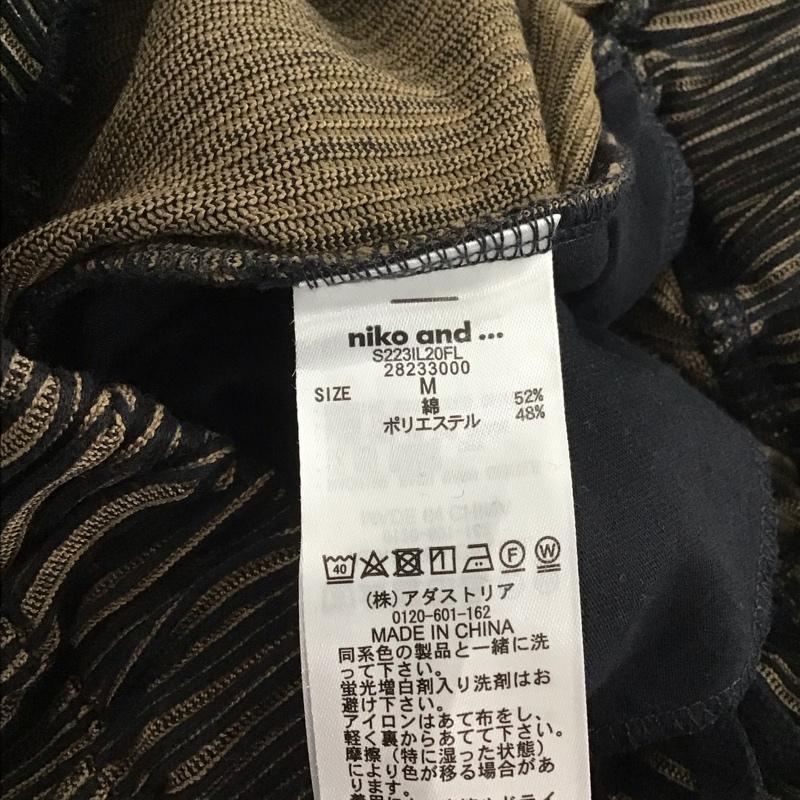 ニコアンド niko and... パンツ ワークパンツ、ペインターパンツ カジュアルパンツ スリムパンツ ストレッチパンツ M ストライプ 黒 / ブラック / レディース USED 古着 中古 10142668