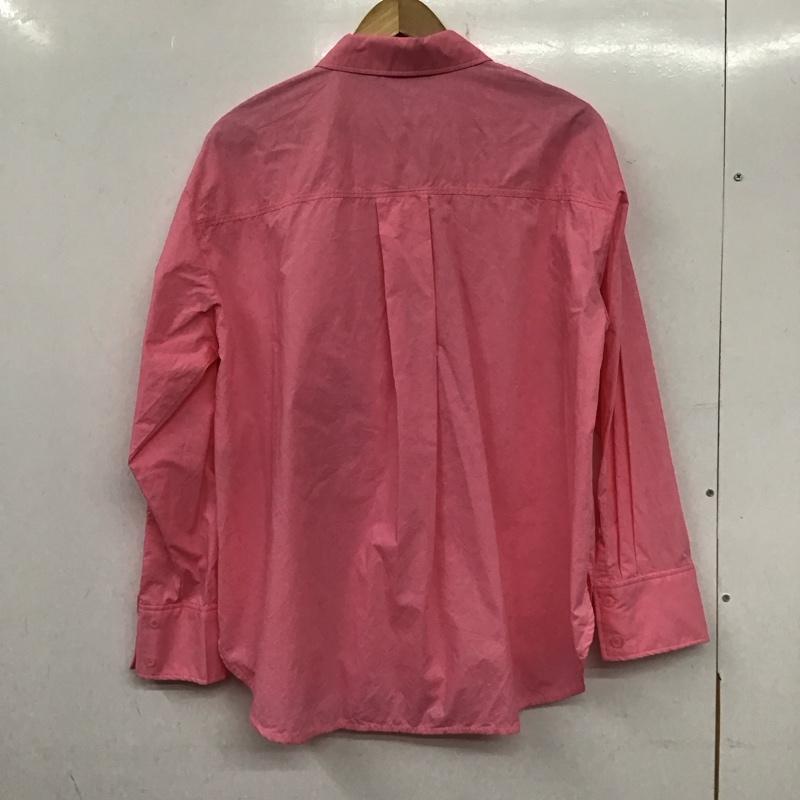 ザラ ZARA シャツ、ブラウス 長袖 7890 730 637 スリット M 無地 桃 / ピンク / レディース USED 古着 中古 10139579