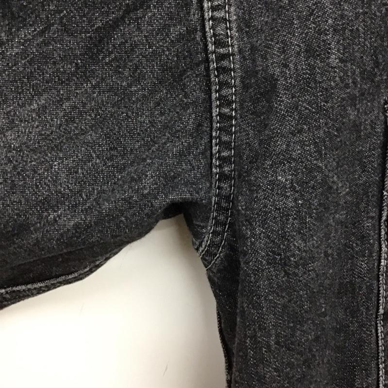 テンダーロイン TENDERLOIN シャツ、ブラウス 長袖 長袖シャツ デニムシャツ ノーカラーシャツ 5号 無地 黒 / ブラック / メンズ USED 古着 中古 10139777