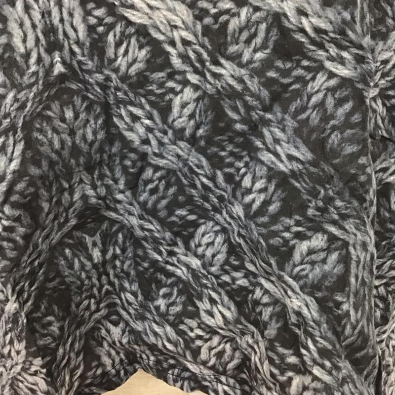 ストラマ STORAMA カットソー 半袖 半袖カットソー クルーネックカットソー フリルカットソー 切り替えカットソー 総柄 灰 / グレー / メンズ USED 古着 中古 10106740