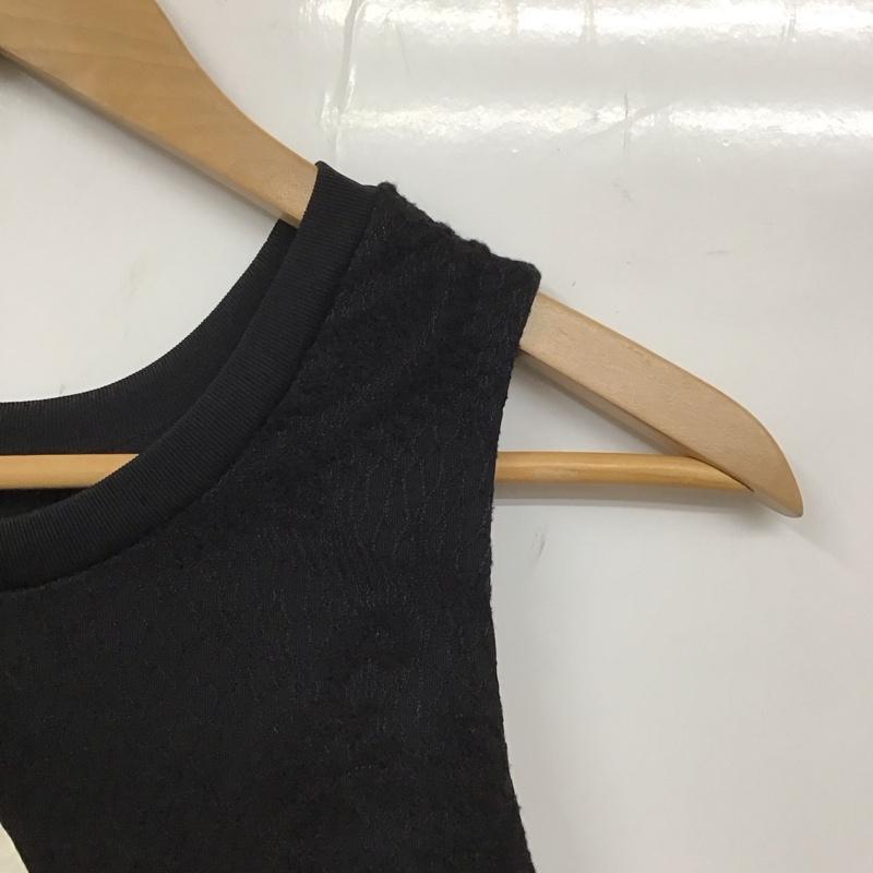 アディダス adidas ワンピース ミニスカート AY6600 タンクトップワンピース TREFOIL TANK DRESS L プリント X ロゴ、文字 黒 / ブラック / レディース USED 古着 中古 10129853