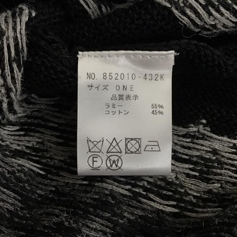 ノーアイディ NO ID. カーディガン 七分袖 852010-432K ネイティブパターンニットフレアスリーブガウン 総柄 黒 / ブラック / X 灰 / グレー / メンズ USED 古着 中古 10118339