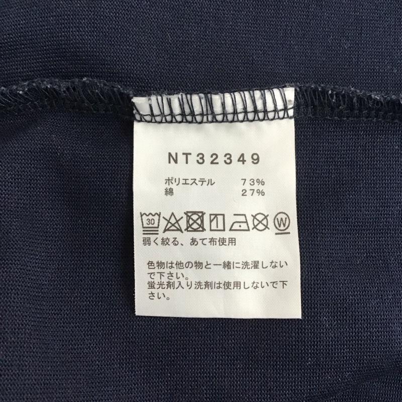 ザノースフェイス THE NORTH FACE Tシャツ 半袖 NT32349 半袖Tシャツ 半袖カットソー プリントTシャツ XL ロゴ、文字 紺 / ネイビー /  メンズ USED 古着 中古 10109771