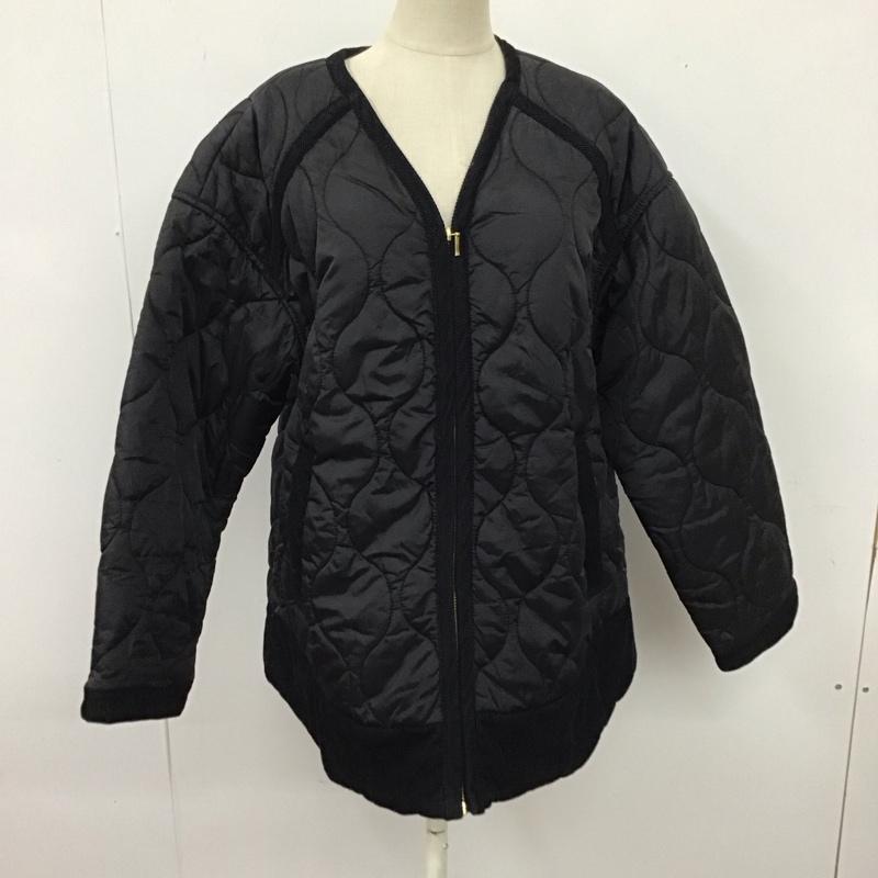 ジェイエフレディイメイド JF Ready Made コート コート一般 ノーカラーキルティングコート 8912202-02 FREE 無地 黒 / ブラック / レディース USED 古着 中古 10121491