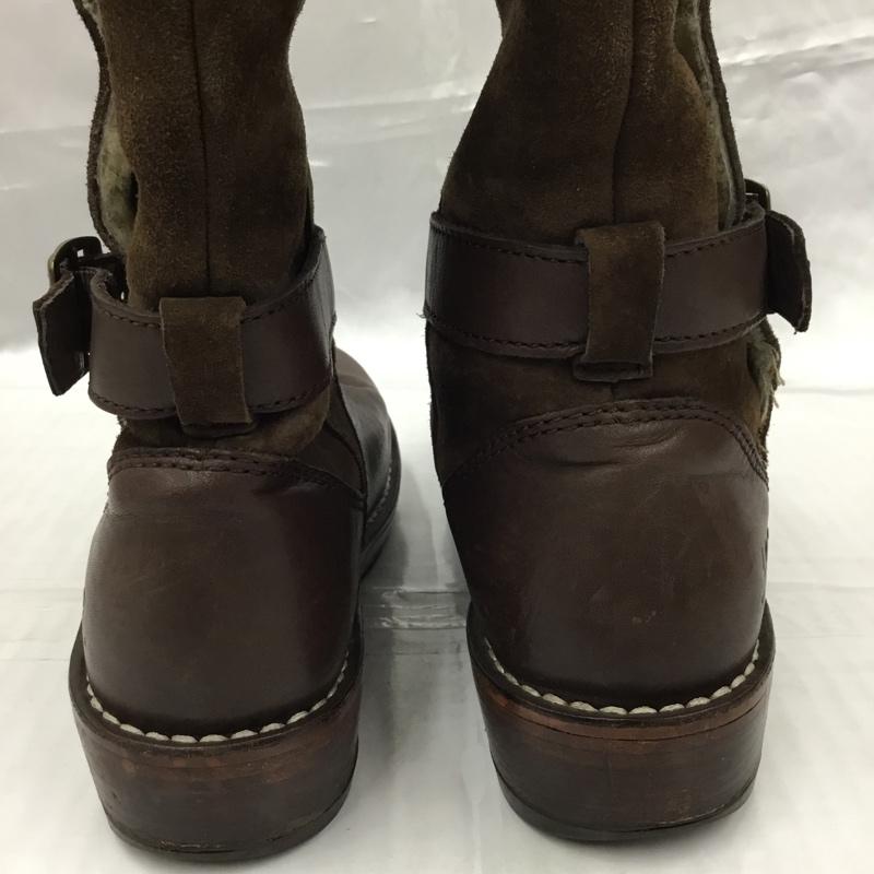 アグ UGG ブーツ ロングブーツ 5187 Dunwich ボア 23cm 23.0cm ロゴ、文字 茶 / ブラウン / レディース USED 古着 中古 10103615