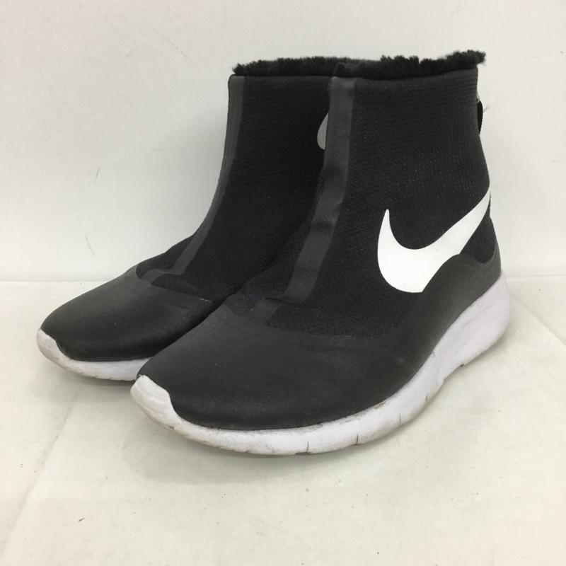 ナイキ NIKE スニーカー スニーカー 922869-005 タンジュン HIGH フェイクファー 25cm 25.0cm ロゴ、文字 黒 / ブラック / レディース USED 古着 中古 10136301