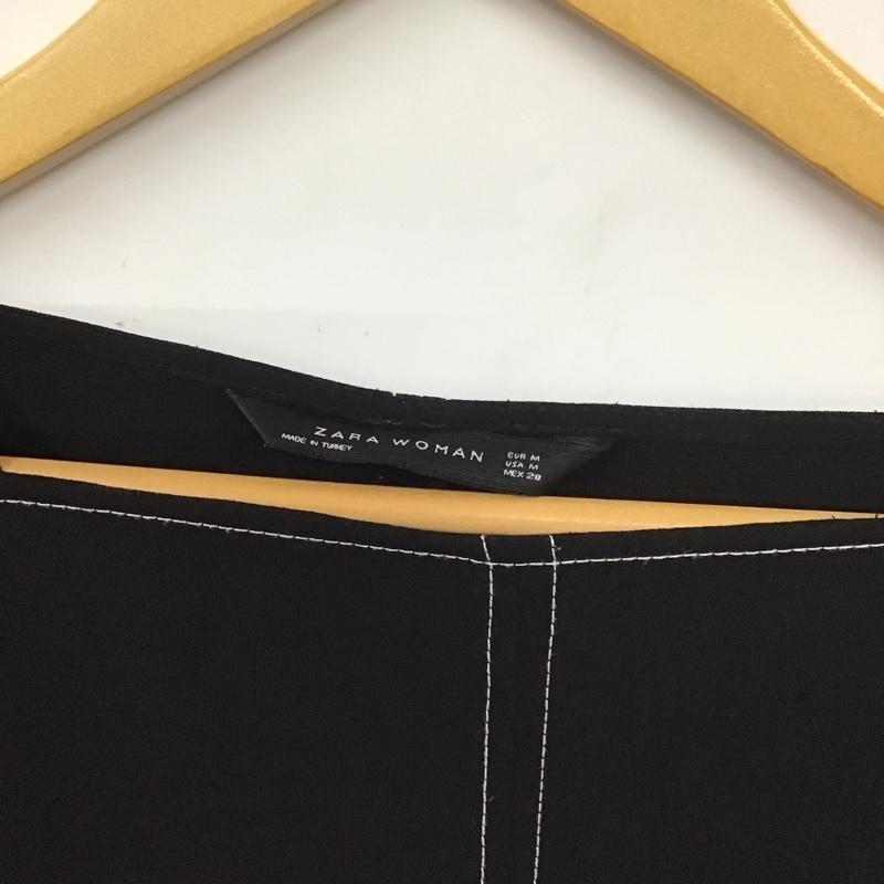 ザラ ZARA カットソー 長袖 9479/051/800 M 無地 黒 / ブラック / レディース USED 古着 中古 10131183