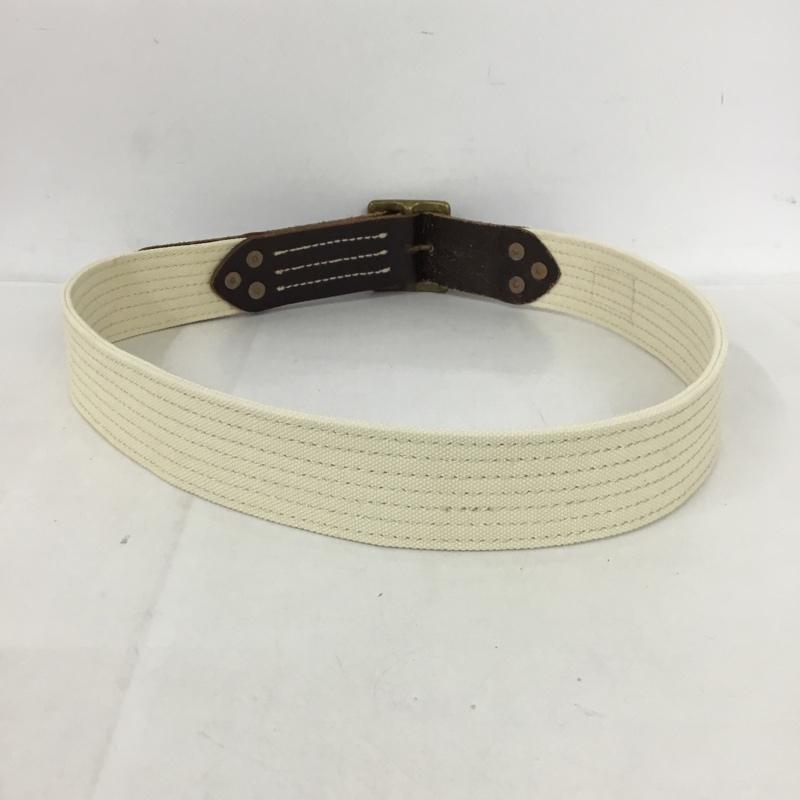 ポロラルフローレン POLO RALPH LAUREN ベルト・バックル ベルト 405544382 キャンバス レザー サビ加工 ダメージ加工 茶 / ブラウン / X アイボリー / アイボリー / メンズ USED 古着 中古 10129603