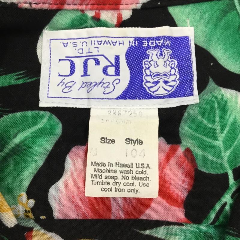 古着 USED シャツ、ブラウス 半袖 半袖シャツ カラーシャツ 半袖カットソー アロハシャツ M プリント 黒 / ブラック /  メンズ USED 古着 中古 10108723
