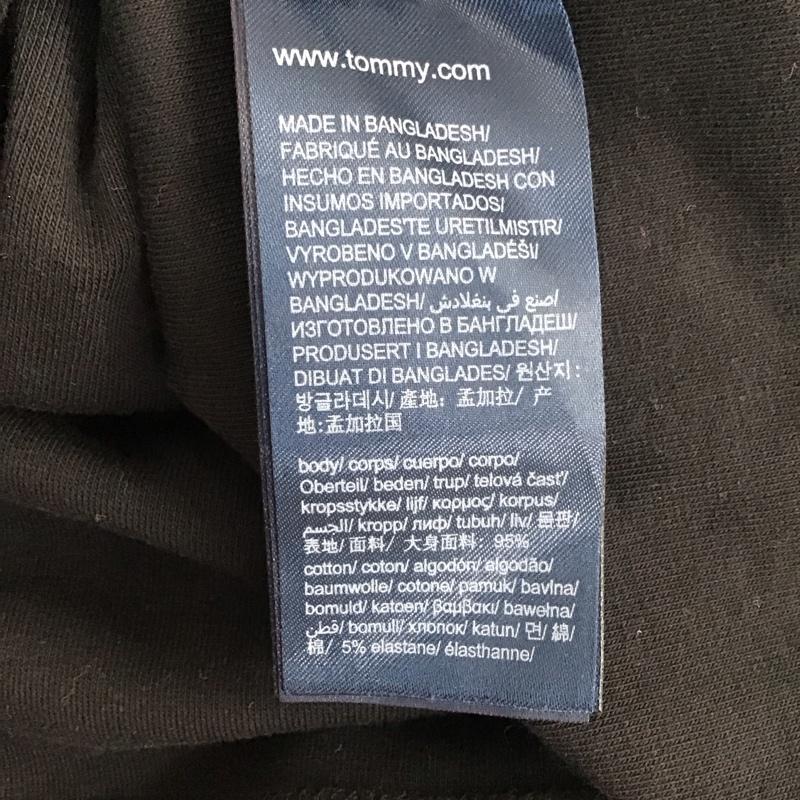 トミー ジーンズ TOMMY JEANS カットソー 長袖 長袖カットソー スタンドネックカットソー ロングスリーブカットソー M ロゴ、文字 黒 / ブラック /  メンズ USED 古着 中古 10112693