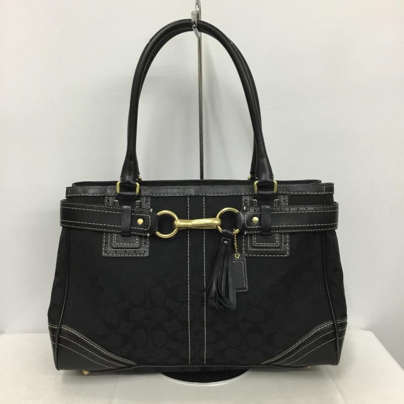 コーチ COACH トートバッグ トートバッグ M0671-10508 ハンドバッグ ロゴ、文字 黒 / ブラック / レディース USED 古着 中古 10137328