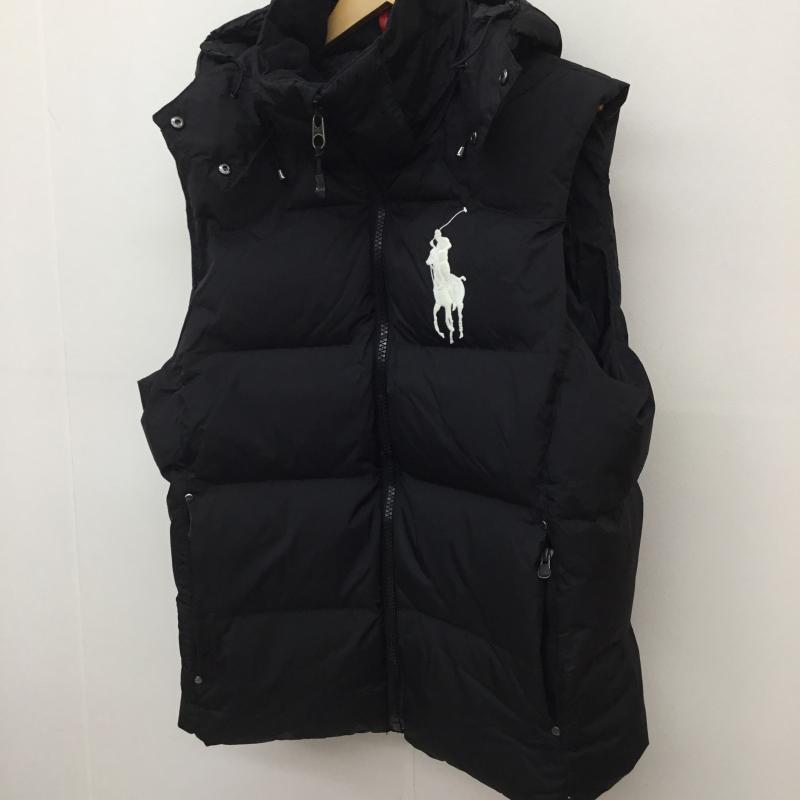 ポロラルフローレン POLO RALPH LAUREN ジャケット、上着 ダウンベスト L ワンポイント X 刺繍 黒 / ブラック / メンズ USED 古着 中古 10116106