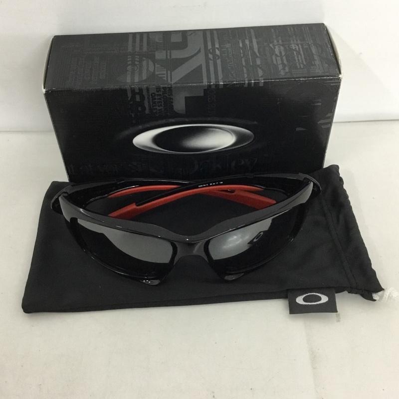 オークリー OAKLEY めがね・サングラス サングラス OO9134-10 SCALPEL ミラーレンズ ワンポイント 黒 / ブラック / X 赤 / レッド / メンズ USED 古着 中古 10129368