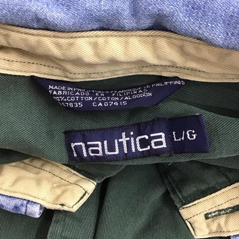 ノーティカ NAUTICA シャツ、ブラウス 長袖 襟デニム コットン ボタンダウン L ワンポイント 緑 / グリーン / メンズ USED 古着 中古 10123206