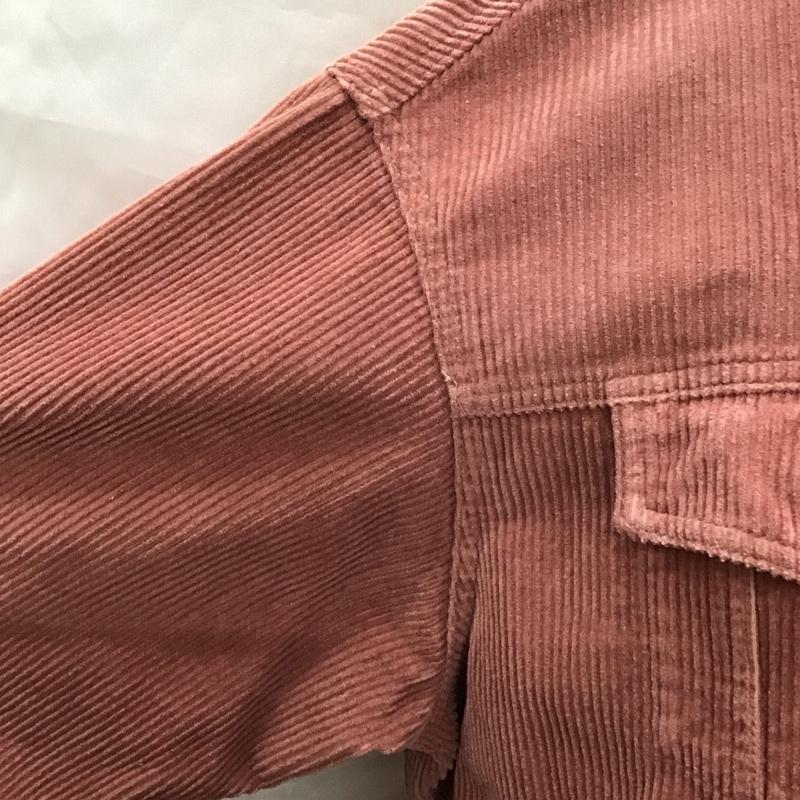 ザラ ZARA ジャケット、上着 ジャケット、ブレザー 8372 227 645 コーデュロイ シャツジャケット L 無地 桃 / ピンク / レディース USED 古着 中古 10118443