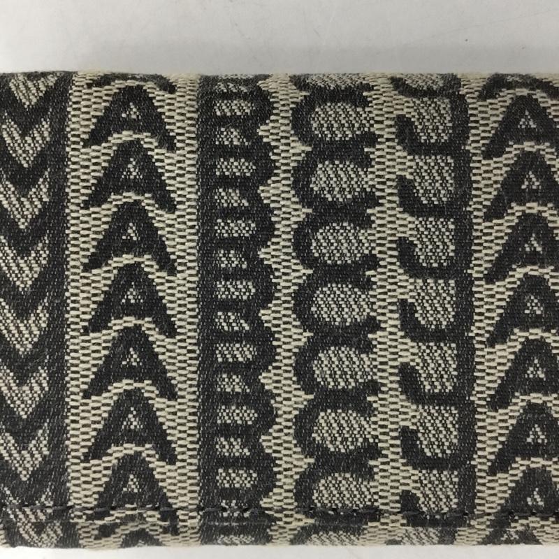 マークジェイコブス MARCJACOBS 財布 コンパクト財布 2F3SMP041S08 261 三つ折り モノグラム ジャカード 総柄 黒 / ブラック / レディース USED 古着 中古 10147433