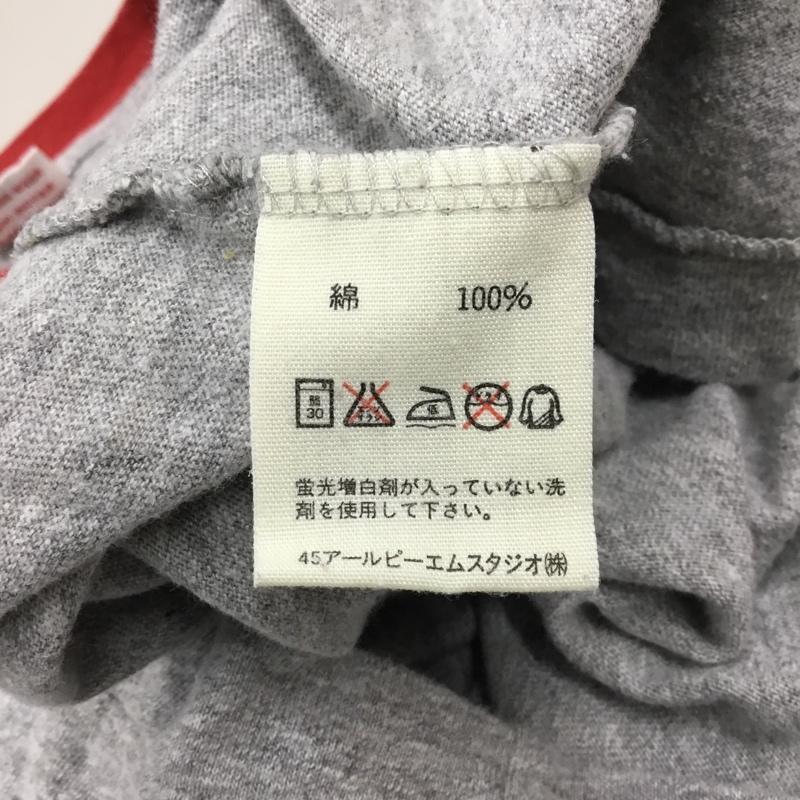 フォーティーファイブアールピーエム 45RPM Tシャツ 半袖 NMD クルーネック 2 ロゴ、文字 灰 / グレー / X 赤 / レッド / メンズ USED 古着 中古 10112383