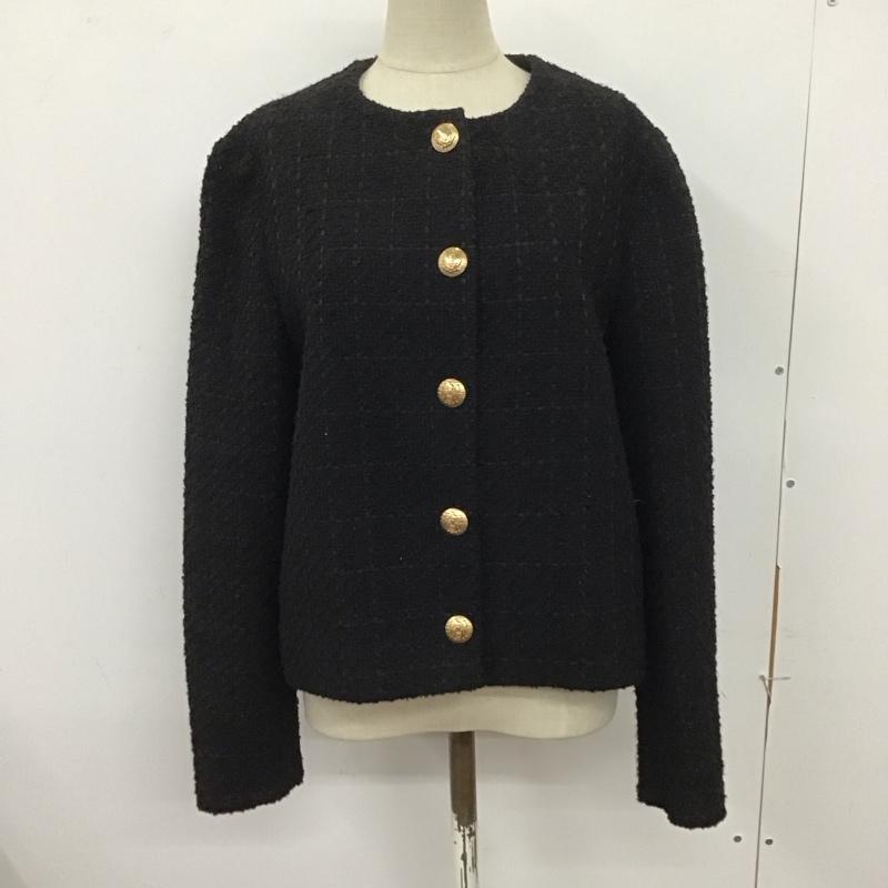 ザラ ZARA ジャケット、上着 ジャケット、ブレザー カジュアルジャケット ノーカラージャケット アウター S 黒 / ブラック / レディース USED 古着 中古 10124063