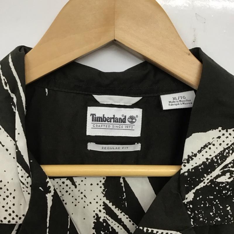 ティンバーランド Timberland シャツ、ブラウス 半袖 半袖シャツ プリントシャツ ポケットシャツ XL プリント カーキ / カーキ / メンズ USED 古着 中古 10138563