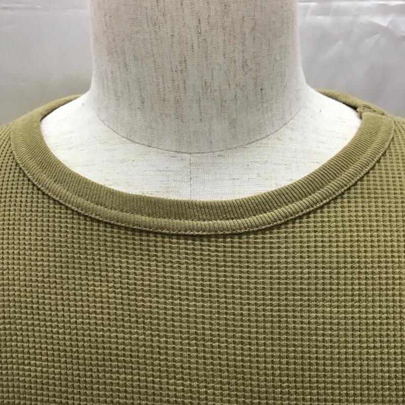 ブルコ BLUCO カットソー 長袖 長袖カットソー ロングスリーブカットソー クルーネックカットソー L 無地 カーキ / カーキ /  メンズ USED 古着 中古 10110981