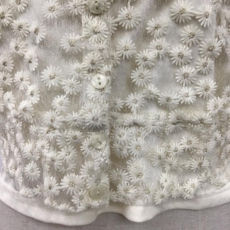 アルシーヴ archives カットソー 半袖 半袖カットソー 前開き半袖カーディガン スクエアネック 総柄 ベージュ / ベージュ / レディース USED 古着 中古 10122811