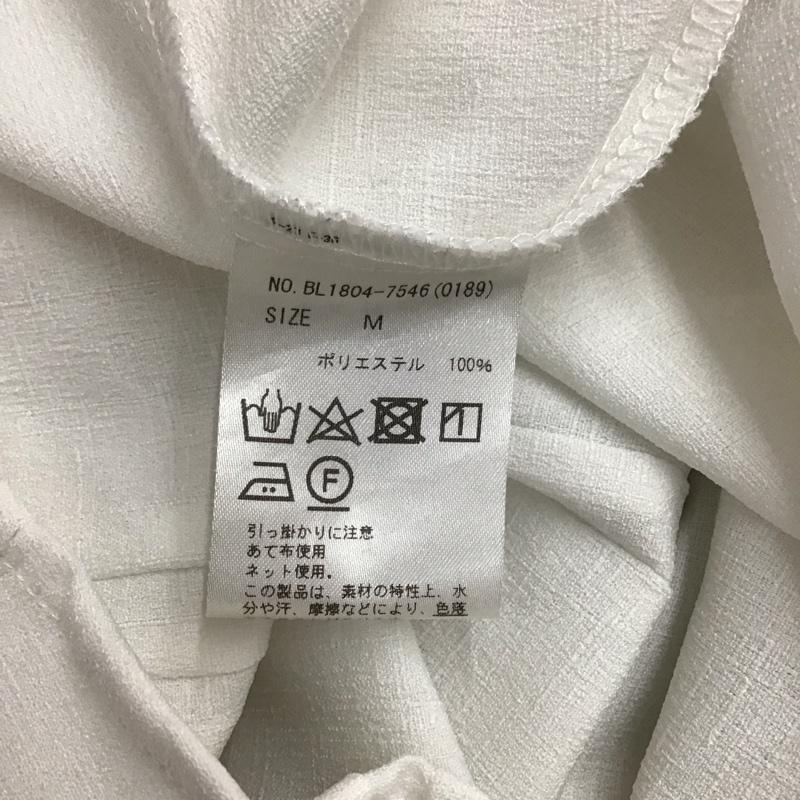 アンクルージュ ANKROUGE カットソー 半袖 半袖カットソー 半袖シャツ 前開きシャツ M 無地 白 / ホワイト / レディース USED 古着 中古 10118249