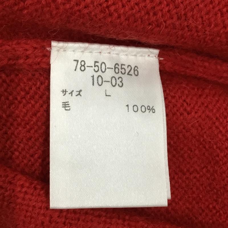 ニューヨーカー NEWYORKER ニット、セーター 長袖 長袖ニットカットソー ニット セーター クルーネックニット L 無地 赤 / レッド /  メンズ USED 古着 中古 10113329