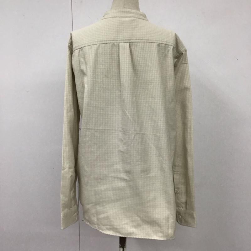 モンベル mont-bell シャツ、ブラウス 長袖 長袖シャツ ノーカラーシャツ ポケットシャツ 長袖カットソー チェックシャツ M チェック ベージュ / ベージュ / レディース USED 古着 中古 10114515