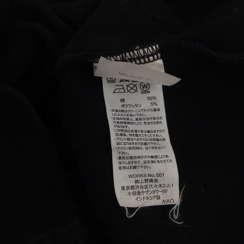 アヴィレックス AVIREX カットソー 長袖 長袖カットソー 無地カットソー クルーネック M 無地 黒 / ブラック / メンズ USED 古着 中古 10143478