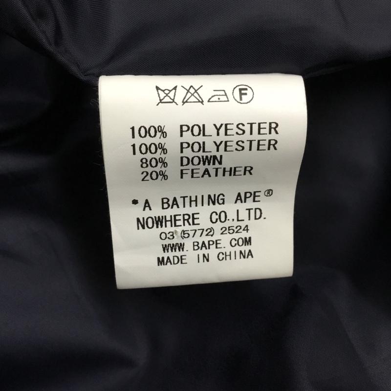 アベイシングエイプ A BATHING APE ベスト ベスト ダウンベスト ノースリーブカットソー 前開ボタンジャケット L 無地 紺 / ネイビー / メンズ USED 古着 中古 10121072