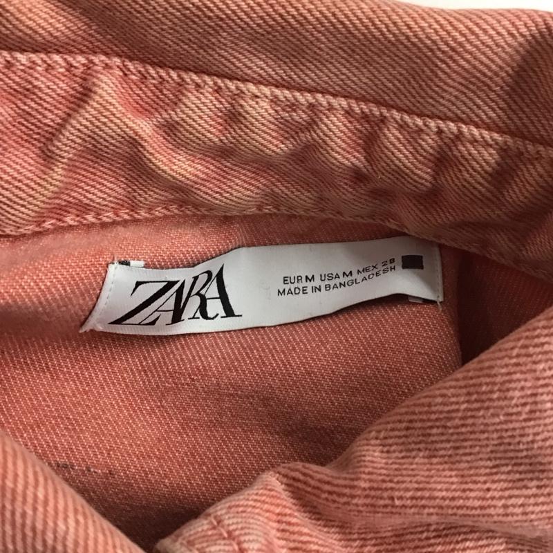 ザラ ZARA ジャケット、上着 ジャケット、ブレザー デニムジャケット カラージャケット 長袖ジャケット ブルゾン M 無地 桃 / ピンク / レディース USED 古着 中古 10123733