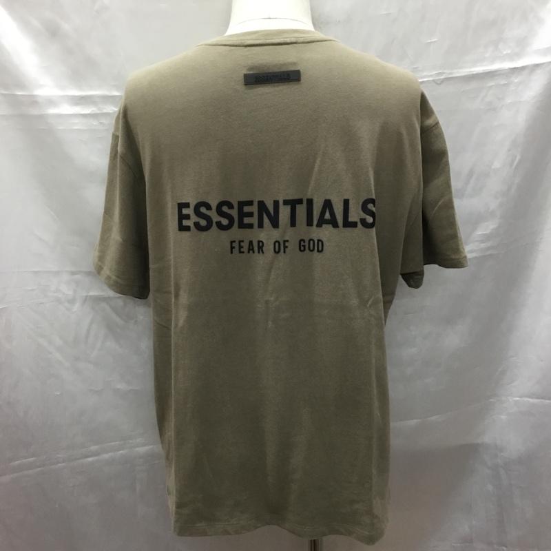 エッセンシャルズ ESSENTIALS Tシャツ 半袖 半袖カットソー プリントTシャツ クルーネックカットソー XS 無地 茶 / ブラウン /  メンズ USED 古着 中古 10109289