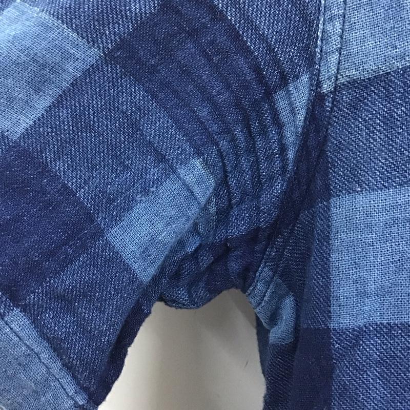 ガイジンメイド GAIJIN MADE シャツ、ブラウス 半袖 半袖シャツ カラーシャツ 半袖カットソー チェックシャツ 3 チェック 青 / ブルー / メンズ USED 古着 中古 10106961