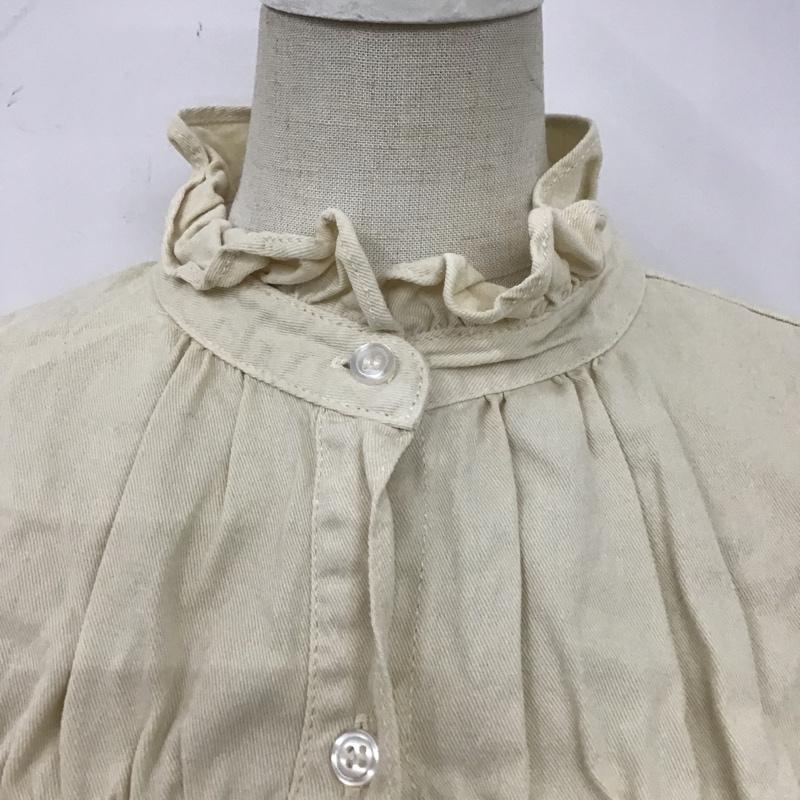 マウジー MOUSSY シャツ、ブラウス 半袖 010dag11-5410 DENIMRUFFLE ブラウス ノースリーブカットソー フリルシャツ FREE 無地 ベージュ / ベージュ / レディース USED 古着 中古 10105653