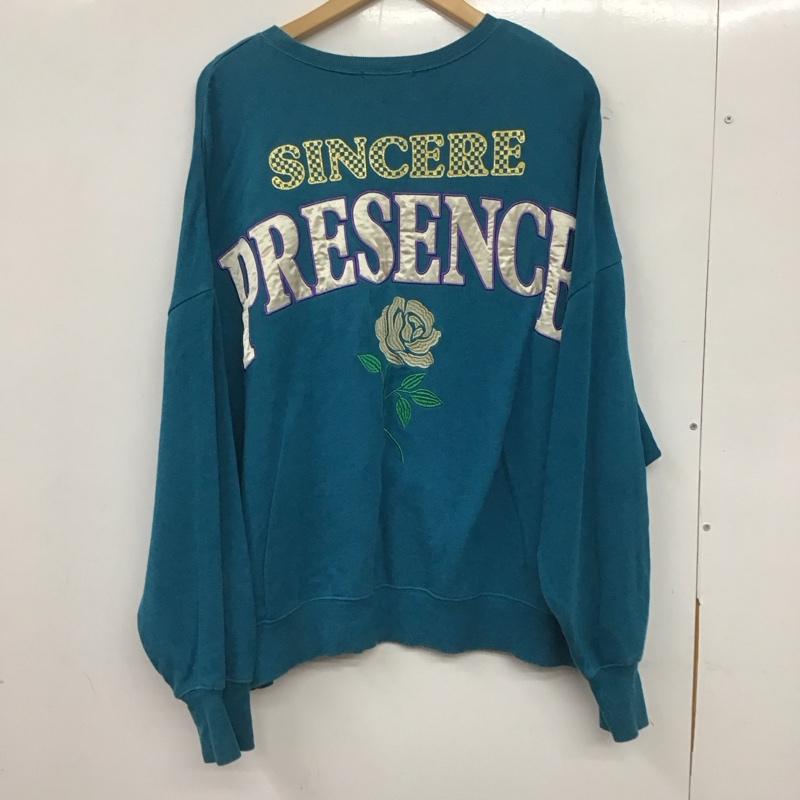 ジュエティ jouetie トレーナー 長袖 082312701001 バックBIGロゴローズプルオーバー M 刺繍 青 / ブルー / レディース USED 古着 中古 10137263