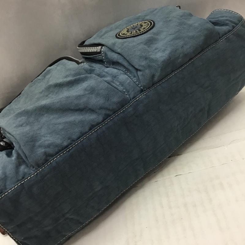 キプリング kipling トートバッグ トートバッグ ゴリラ ロゴ、文字 青 / ブルー / X 黒 / ブラック / レディース USED 古着 中古 10118682