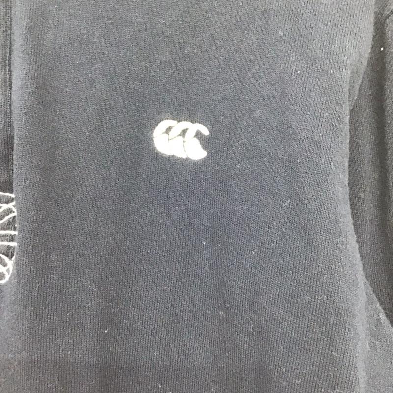 カンタベリーオブニュージーランド CANTERBURY OF NEW ZEALAND ポロシャツ 長袖 長袖ポロシャツ 長袖カットソー カラーシャツ L ロゴ、文字 紺 / ネイビー / メンズ USED 古着 中古 10135498