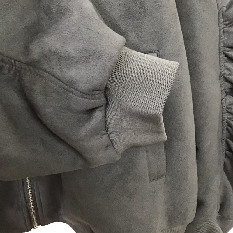 ザラ ZARA ジャケット、上着 ジャンパー、ブルゾン ジップアップジャケット アウター カジュアルジャケット M 無地 灰 / グレー / レディース USED 古着 中古 10118511