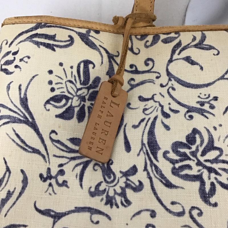 ローレンラルフローレン LAUREN RALPH LAUREN トートバッグ トートバッグ 花柄 茶 / ブラウン / X アイボリー / アイボリー / X 紺 / ネイビー / レディース USED 古着 中古 10125571