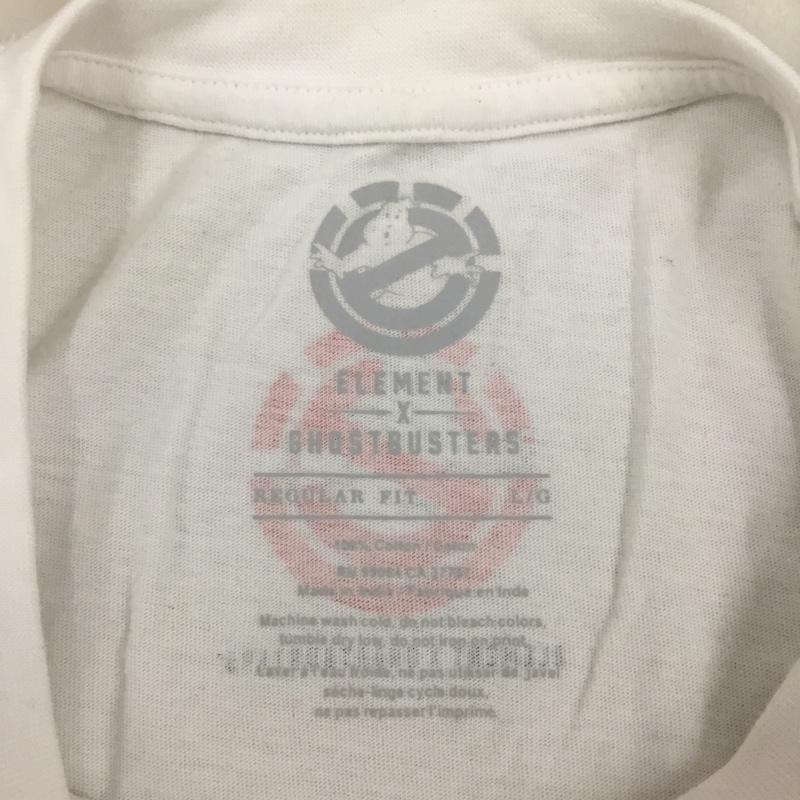 エレメント ELEMENT Tシャツ 半袖 半袖カットソー プリントTシャツ クルーネックカットソー ゴーストバスターズ L プリント 白 / ホワイト /  メンズ USED 古着 中古 10111299